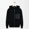 Sudadera con capucha y cremallera de lana Sudadera con capucha y cremallera de lana