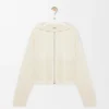 Sudadera con capucha y cremallera de lana Sudadera con capucha y cremallera de lana