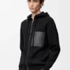 Sudadera con capucha y cremallera de lana Sudadera con capucha y cremallera de lana