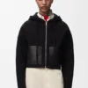 Sudadera con capucha y cremallera de lana Sudadera con capucha y cremallera de lana