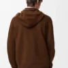 Sudadera con capucha y cremallera de lana Sudadera con capucha y cremallera de lana
