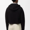 Sudadera con capucha y cremallera de lana Sudadera con capucha y cremallera de lana