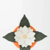 Tapa para vela pequeña de orquídea en piel de becerro clásica y latón Tapa para vela pequeña de orquídea en piel de becerro clásica y latón