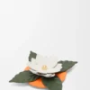 Tapa para vela pequeña de orquídea en piel de becerro clásica y latón Tapa para vela pequeña de orquídea en piel de becerro clásica y latón