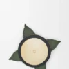 Tapa para vela pequeña de orquídea en piel de becerro clásica y latón Tapa para vela pequeña de orquídea en piel de becerro clásica y latón