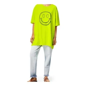 Unisex con estampado de caritas sonrientes, amarillo S616341X65-8147
