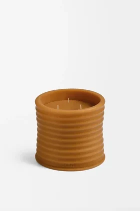 Vela mediana de cera de abeja color bronce