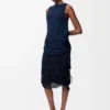 Vestido adornado de viscosa