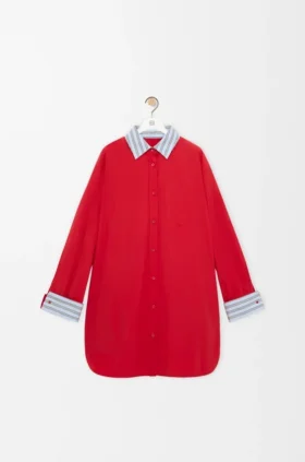 Vestido camisero de algodón