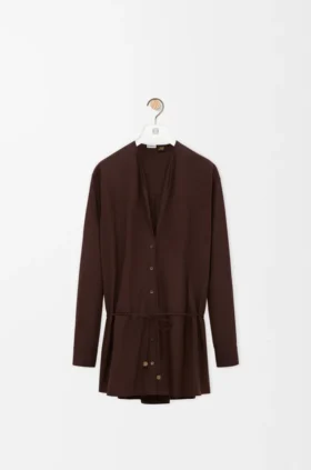 Vestido camisero de algodón