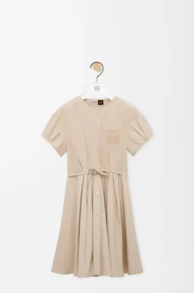 Vestido camisero de algodón