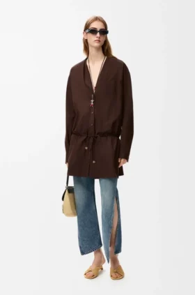 Vestido camisero de algodón