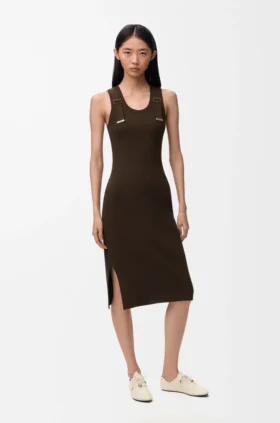 Vestido de algodón elástico
