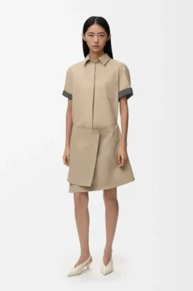 Vestido de algodón y seda