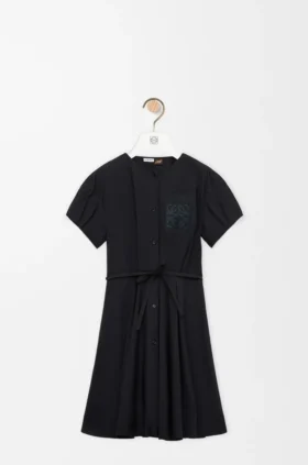 Vestido de camisa de mezcla de algodón