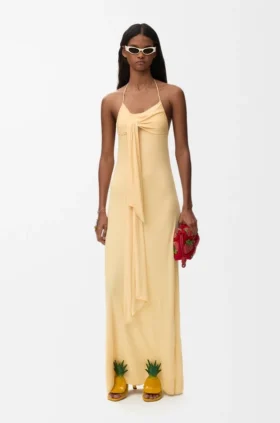 Vestido de crepé de viscosa