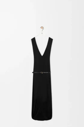 Vestido drapeado de viscosa