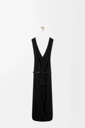 Vestido drapeado de viscosa