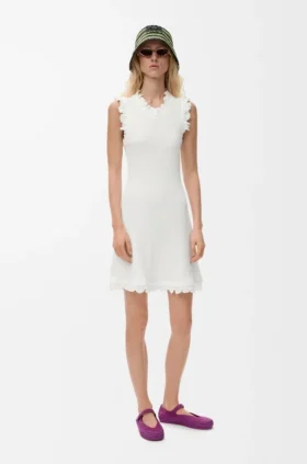 Vestido sin mangas de algodón elástico