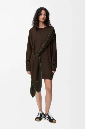 Vestido tipo bufanda de lana