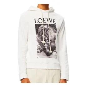 Zapatos de hombre loewe con estampado de máscara, color blanco, H6109730Pc-2100