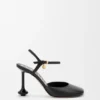 Zapatos de tacón con correa al tobillo «Toy Pump» en piel de cordero Zapatos de tacón con correa al tobillo «Toy Pump» en piel de cordero