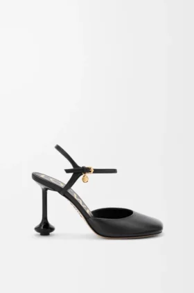 Zapatos de tacón con correa al tobillo «Toy Pump» en piel de cordero