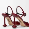 Zapatos de tacón con correa al tobillo «Toy Pump» en piel de cordero charol suave Zapatos de tacón con correa al tobillo «Toy Pump» en piel de cordero charol suave