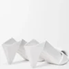 Zapatos de tacón con solapa tipo origami en piel de cordero Zapatos de tacón con solapa tipo origami en piel de cordero