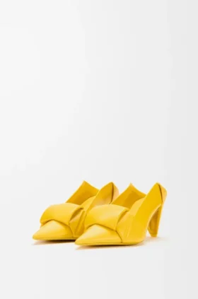 Zapatos de tacón «Origami Con» con solapa trasera en piel de cordero