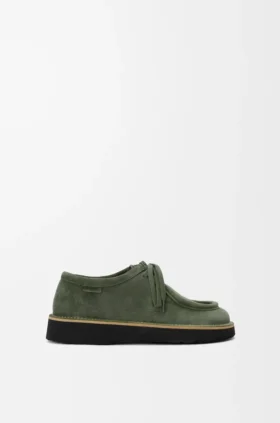 Zapatos Faro con cordones de piel de becerro de gamuza