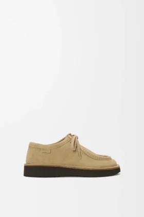 Zapatos Faro con cordones de piel de becerro de gamuza