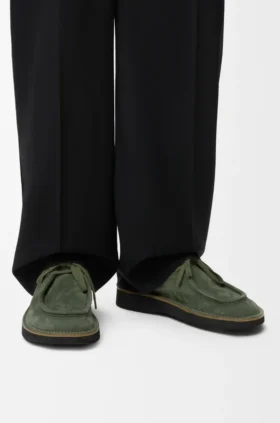 Zapatos Faro con cordones de piel de becerro de gamuza