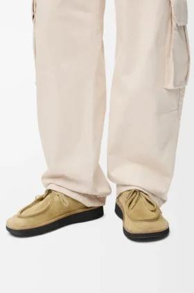 Zapatos Faro con cordones de piel de becerro de gamuza