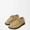 Zapatos Faro con cordones de piel de becerro de gamuza